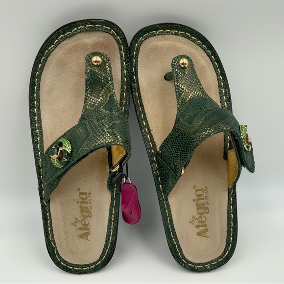 Alegria Carina Fancy Fish Sandals. Green. Women’s Size 36. - Picture 2 of 9